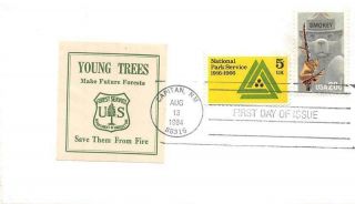 2096 20c Smokey The Bear,  Unknown Cachet,  Tied To Paste On Cachet,  Co [q533158]