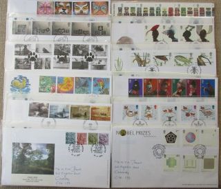 Gb Stamps 11 Commemorative & 1 Definitive First Day Covers From 2001