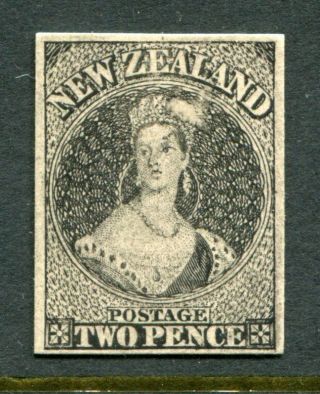 Zealand Qv Chalon 2d Imperf Proof One Stamp