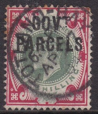 Govt.  Parcels 1902 1s.  Green & Carmine,  1904 Totland Bay Cds,  Cat £300,
