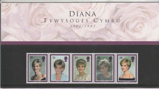 1998 Gb Royal Mail Presentation Pack Princess Diana Welsh Commemoration