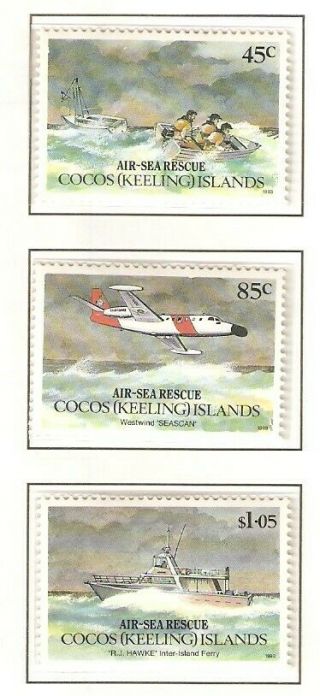 Cocos Islands Scott 283 - 285a In Mnh