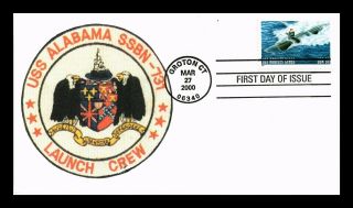 Us Cover Uss Alabama Navy Submarines Los Angeles Class Fdc
