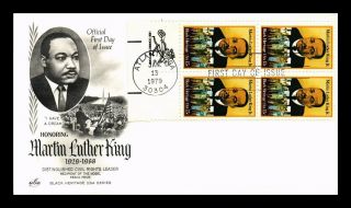 Dr Jim Stamps Us Martin Luther King Black Heritage Fdc Cover Block Mr Zip