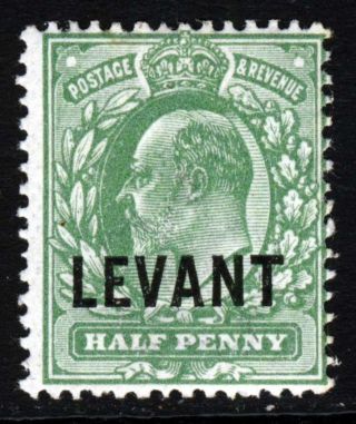 British Levant Ke Vii 1912 Levant Overprint ½d.  Dull Green Harrison Sg L11a