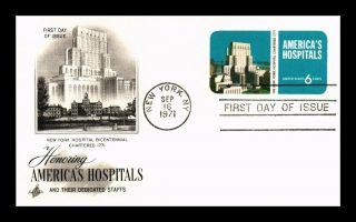 Dr Jim Stamps Us Americas Hospitals Fdc Postal Card Art Craft York