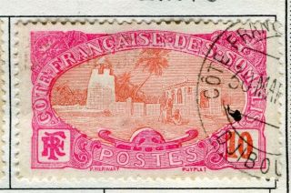 French Somalia; 1909 Early Pictorial Issue 10c.  Value