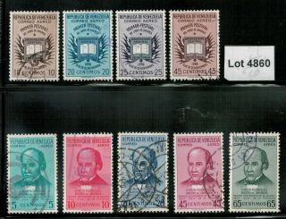 Lot 4860 - Venezuela - Two Part Sets Of 9 Air Mail Stamps From 1954 And 1956