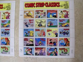 US Scott 3000 Comic Strip Classics 2 full Sheets 20 (40) $.  32 Stamps MNH 2