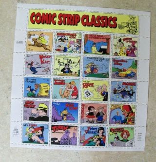 US Scott 3000 Comic Strip Classics 2 full Sheets 20 (40) $.  32 Stamps MNH 3