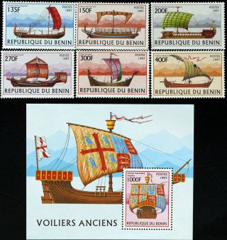 R.  Benin - Old Saill Ships - 6st. ,  1m/sh - Mnh,  Ben 118
