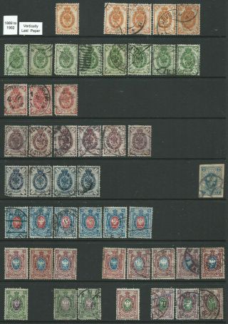 RUSSIA - 1866 TO 1928 - DEALERS OLD STOCK CARDS x 12 - MLH & VFU - 3