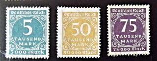 Germany / Weimar Republic.  1923 9 stamps. 4