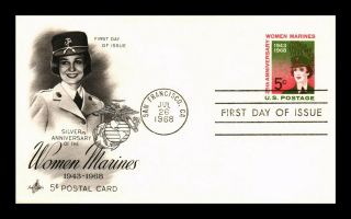 Dr Jim Stamps Us Women Marines Fdc Postal Card Art Craft San Francisco