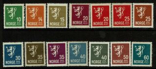 Norway Sc 115 - 128,  Hinged,  Hinge Remnant,  See Notes - S9398