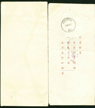 CHINA TAIWAN AIRMAIL LABELS ON COVER FOUR DIFFERENT TYPES 6 COVERS 1 - 450 4
