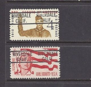 California Precancels: Boy,  Girl Scout Stamps - Riverdale 819 (1145,  1199)