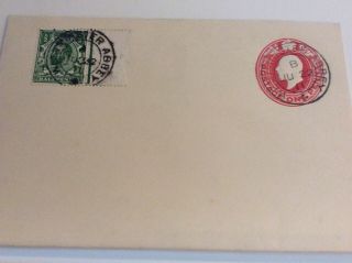 King George V First Day Cover 1911 With 1/2d Green Stamp Sg 325 And 1p Franking