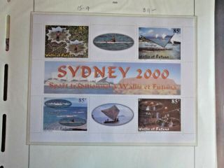 Sydney 2000 Olympics Mini Sheet Wallis Et Futuna Muh Stamps 15/09/2000