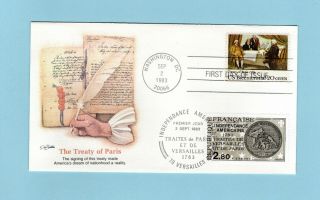 U.  S.  Fdc 2052 - Signing The Treaty Of Paris Dual - Issue