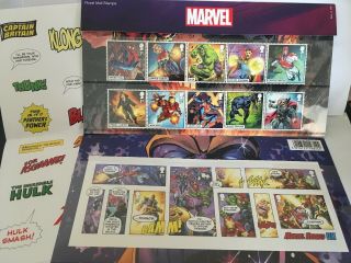 Marvel Comics - Presentation Pack - Royal Mail Uk Stamps (pack No.  568)
