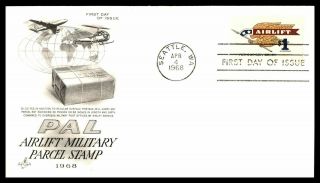 Mayfairstamps Us Fdc 1968 Airlift Military Parcel Stamp First Day Cover Wwb_7838