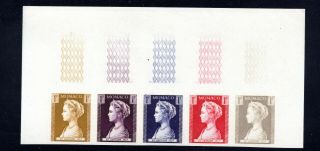 Monaco Strip Of Progressive Color Trial Proof Stamps Princess Grace Kelly 1515