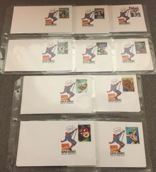 Complete Set Of 20 Marvel Comics First Day Of Issue Stamps - July 26 2007