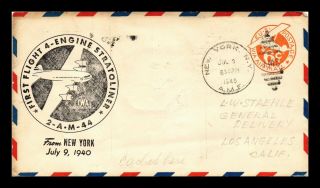 Us Cover Airmail First Flight Am 44 York Los Angeles California