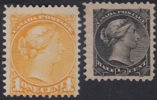 Tdstamps: Canada Stamps Scott 34 Ng,  35 Lh Og