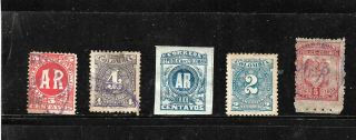 (40795) Colombia Classic States Tax Stamps Selection