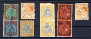 9x Bermuda George V - Vi & Queen Elizabeth Stamps 2x Revenue,  7 Regular