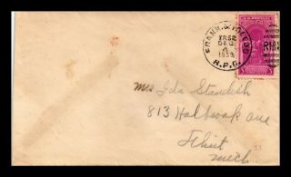Dr Jim Stamps Us Frank Toledo Railway Post Office Cover 1939 Rms Cancel