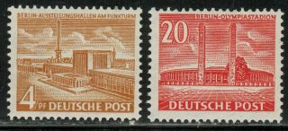 Germany 9n101 - 102 Complete Set 1953 - 54 Mnh