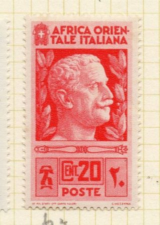 Italian East Africa 1938 Early Issue Fine Hinged 20c.  052606