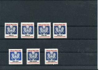 Usa Official Mail Stamps Set ? To $5.  00
