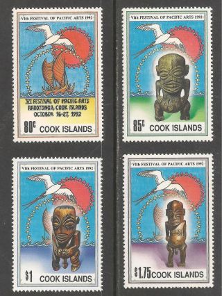 Cook Islands 1111 - 1114 Vf Mnh - 1992 80c To $1.  75 6th Festival Pacific Arts
