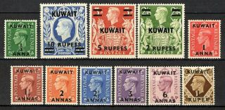 Kuwait,  1948 - 49 Kgvi (mnh/mvlh) 907