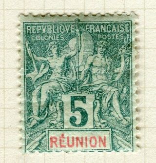 France Colonies; Reunion 1892 Early Tablet Type 5c.  Value