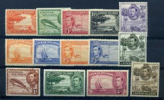 Cayman Islands 1938 Defin Set Mh Some Even Gum Toning