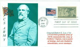 General Robert E.  Lee Confederate Army Civil War Portrait Cachet First Day Pm