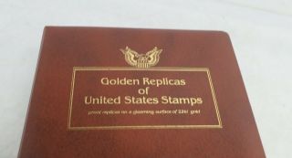 42 Golden Replicas Of United States Stamps 22k Gold With Album 1982 - 1983 80s