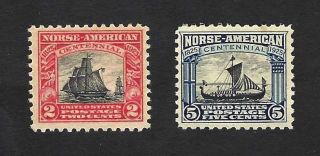 Usa 1925 Norse - American Issue … Complete Set … Sc.  620 - 21 … Mng