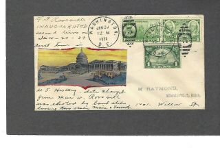 1937 Fdr 2nd Term Inaugural Cover Jan 20 - 1937 - Handcrafted
