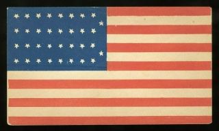 Patriotic Civil War Era Full - Panel 34 - Star Flag Envelope / Cover