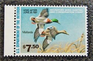 Nystamps Us Duck Stamp Rw47 Og H $18