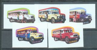 Samoa 2003 Buses Sg.  1113 - 7 Self Adhesive Set Of 5 Mnh