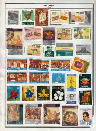 Sri Lanka / Ceylon 12 Minkus Album Pages Mint/used Values/sets