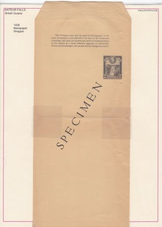 British Guiana 1938 Newspaper Wrapper Specimen.