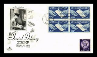 Dr Jim Stamps Us 20c Special Delivery Stamp First Day Art Craft Cover Block